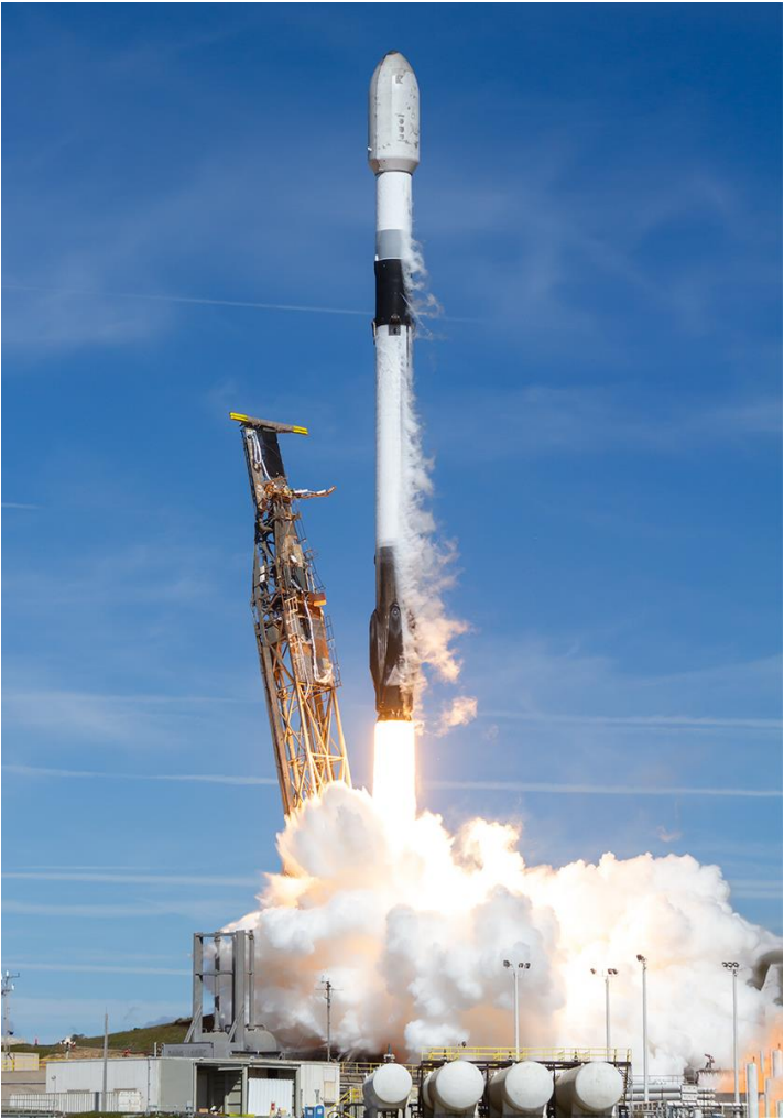 Lift off of SpaceX's Transporter 10 Mission, which included a ride-share flight for SATLANTIS' HORACIO satellite.