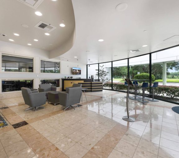 The lobby area of UF Innovate | Sid Martin Biotech.